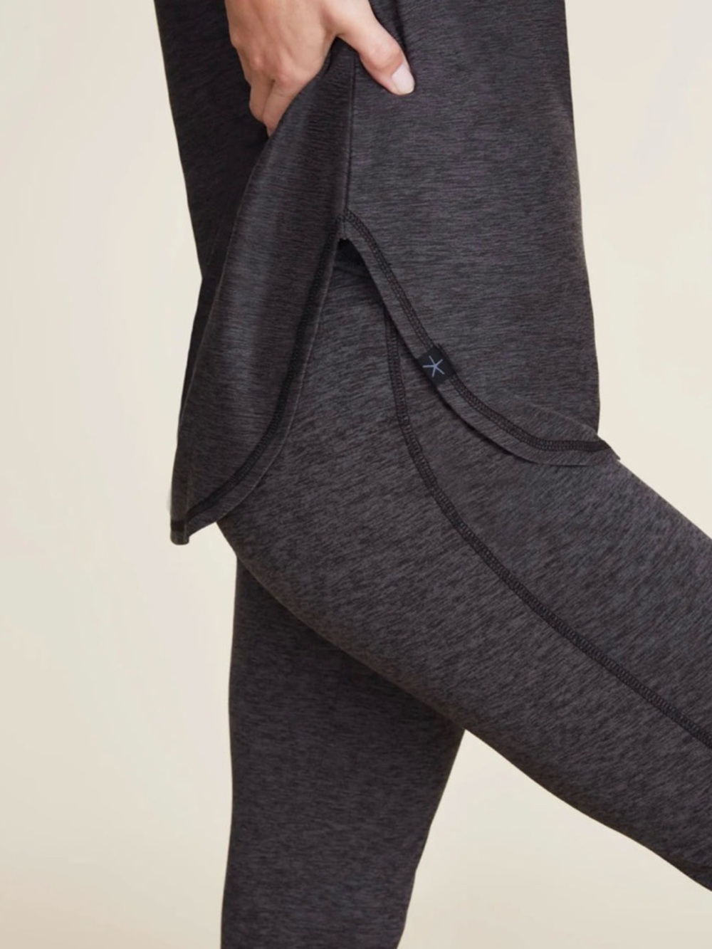 Barefoot Dreams Malibu Collection Butterchic Knit Fold Over Leggings Charcoal S - Picture 2 of 14